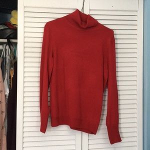 Vibrant Red long sleeves turtle neck.